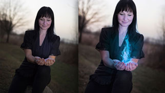 Bildbearbeitung mit mystischer Flamme